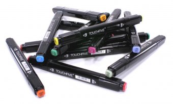 Набор маркеров спиртовых TouchFive Original 40 цветов, черный корпус