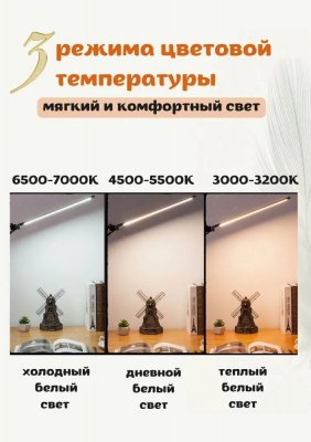 Мощная настольная светодиодная лампа SoulArt SA02 для художников, 160LED, 24W