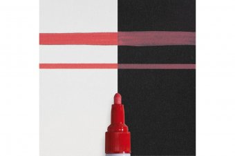 Маркер Pen-Touch тонкий стержень 2,0 мм красный флуоресцентный