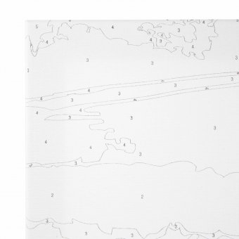 Картина по номерам 40х50 см, ОСТРОВ СОКРОВИЩ "Туманный пейзаж", на подрамнике, акрил, кисти, 663335