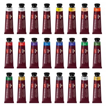 Краски акриловые художественные BRAUBERG ART PREMIERE, НАБОР 24 шт., в тубах по 22 мл, 191782