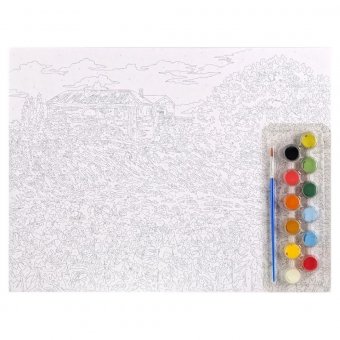 Набор из 3-х картин по номерам SoulArt A3, с акриловыми красками