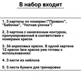 Набор из 3-х картин по номерам SoulArt A3, с акриловыми красками