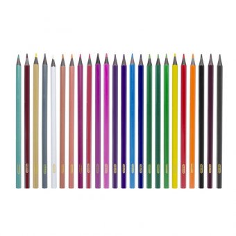 Карандаши цветные ПИФАГОР "СКАЗОЧНЫЙ ГОРОД", 24 цвета, черный пластик, заточенные, 181585