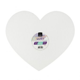 Холст на картоне Малевичъ в форме сердца, 30х26,25 см