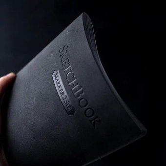 Скетчбук Малевичъ для маркеров Markers, мокрый асфальт, 220 г/м, 15х19 см, 18л 