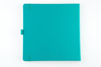 Блокнот для зарисовок Sketchmarker 140 г/кв.м 20х20cм 80л твердая обложка, изумрудный