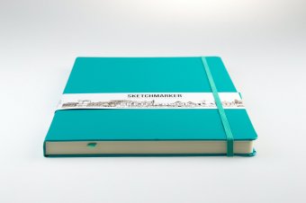Блокнот для зарисовок Sketchmarker 140 г/кв.м 21х29.7см 80л твердая обложка, изумрудный