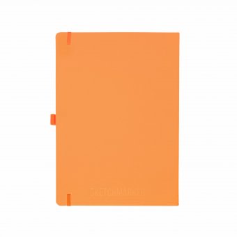 Блокнот для зарисовок Sketchmarker 140 г/кв.м 21х29.7см 80л твердая обложка, неоновый апельсин