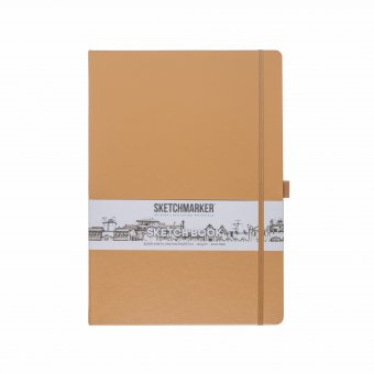 Блокнот для зарисовок Sketchmarker 140 г/кв.м 21х29.7см 80л твердая обложка, капучино