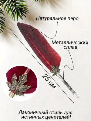 Перьевая ручка для каллиграфии, набор с чернилами, красное перо ArtNest 228880