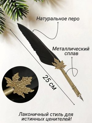 Перьевая ручка для каллиграфии, набор с чернилами, черное перо ArtNest 228890