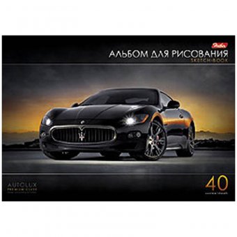 Альбом для рисования Хатбер 40л. А4 на склейке "АвтоЛюкс", выборочный лак