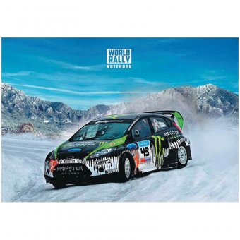 Альбом для рисования 40л. А4 на скрепке "Авто. World rally", блок 100 г/м.кв.