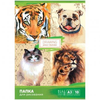 Папка для  рисования Спейс А3 10л., 120 гр/м.кв.