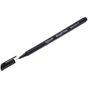 Ручка капиллярная "GRAPH PEPS" черная, 0,4мм, треугольная