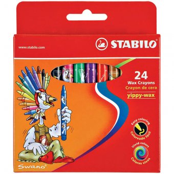 Карандаши восковые Stabilo "Swano" 24 цвета