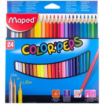 Карандаши цветные Maped "Color Peps" 24 цвета трехгранные