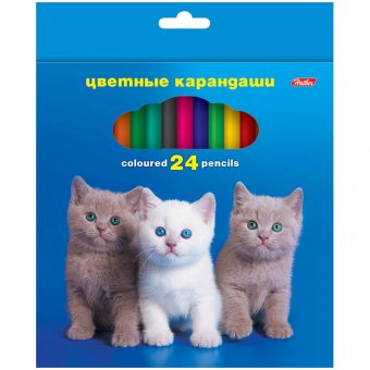 Карандаши цветные "Любимцы" 24 цвета