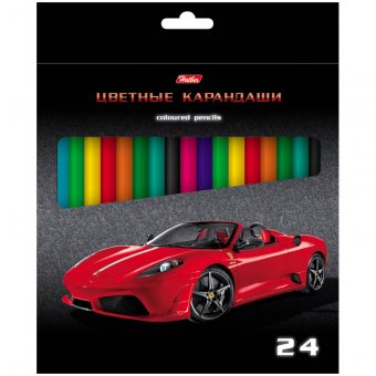 Карандаши цветные "Машинки" 24 цвета