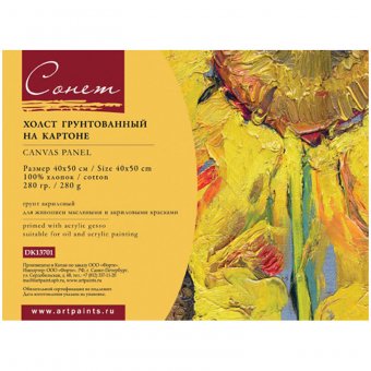 Холст на картоне, 40*50 см, 160921