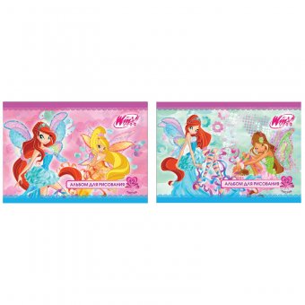 Альбом для рисования 12 л. А4 на скрепке "Winx"