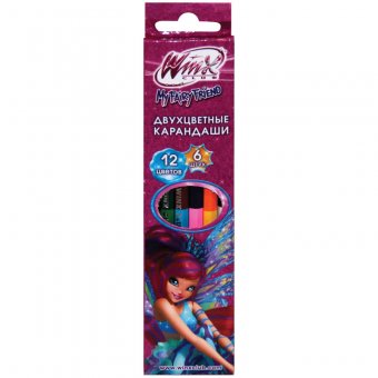 Карандаши двусторонние "Winx" 6 шт. 12 цветов