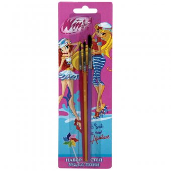 Набор кистей "Winx" 3 шт, Пони, №2,4,6