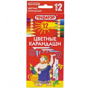 Кисти ПИФАГОР 3 шт (пушно-меховая круглая № 2, плоская № 6, пони круглая № 3), 200230