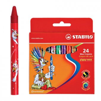Восковые мелки Stabilo "Yippy" 24 ярких цвета