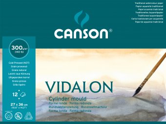 Альбом для акварели Canson Vidalon 300г/м.кв 27x36см 12л Снежное зерно