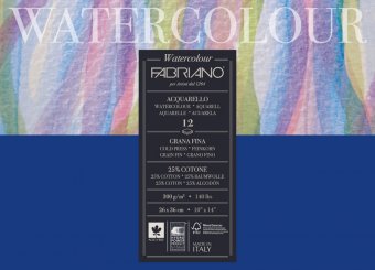 Блокнот-склейка для акварели Fabriano "Watercolour" 26х36 см 12л 300г/м.кв