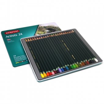 Набор цветных карандашей Artists 24 цвета в металлической упаковке