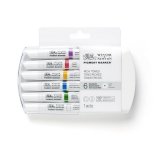 Набор маркеров W&N Pigment Marker 6 штук насыщенные оттенки