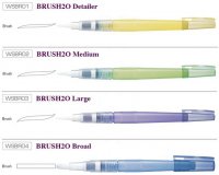 Кисть с резервуаром ZIG Watercolor System BRUSH2O Broad - широкое перо, длинный корпус