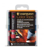Набор цветовых блендеров Chameleon Color Tops Warm Tones 5 штук