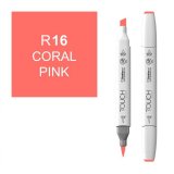 Маркер Touch Twin Brush 016 розовый коралл R16