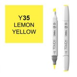 Маркер Touch Twin Brush 035 желтый лимон Y35