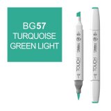 Маркер Touch Twin Brush 057 зеленый виридиан BG57