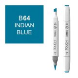 Маркер Touch Twin Brush 064 индийский синий B64