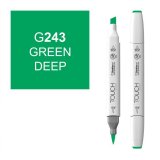 Маркер Touch Twin Brush 243 глубокий зеленый G243