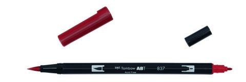 Маркер-кисть Tombow ABT Dual Brush Pen 837 красное вино