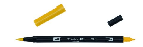Маркер-кисть Tombow ABT Dual Brush Pen 985 желтый хром
