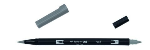 Маркер-кисть Tombow ABT Dual Brush Pen N55 холодный серый 7