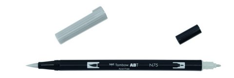 Маркер-кисть Tombow ABT Dual Brush Pen N75 холодный серый 3
