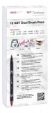 Набор маркеров Tombow ABT Dual Brush Pen pastel colors 12 шт.