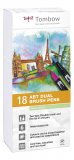 Набор маркеров Tombow ABT Dual Brush Pen pastel colors 18 шт.