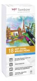 Набор маркеров Tombow ABT Dual Brush Pen primary colors 18 шт.