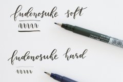 Маркер Tombow Fudenosuke hard с твердым наконечником черный