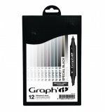 Набор маркеров Graph'It Classic 12 шт. Neutral Greys оттенки серый нейтральный